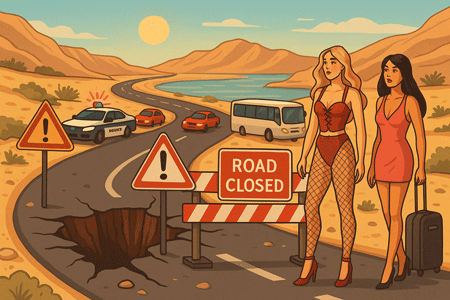 Strippers and Sinkholes: Why Closing Highway 90 Changes Leisure in Israel This Summer